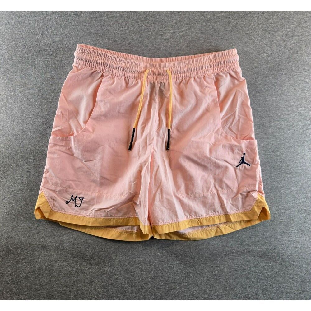 Jordan Women's Small Pink/Gold Woven Loose Fit Active Shorts DZ3343-610‎ SAMPLE